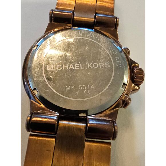 MICHAEL KORS Rose Gold Tone All Steel Chronograph Watch - Picture 4 of 9